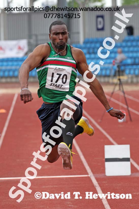 Mens  senior triple jump Northern Senior and Under-20s Track and Field Champs., Manchester. Photo: David T. Hewitson/Sports for All Pics